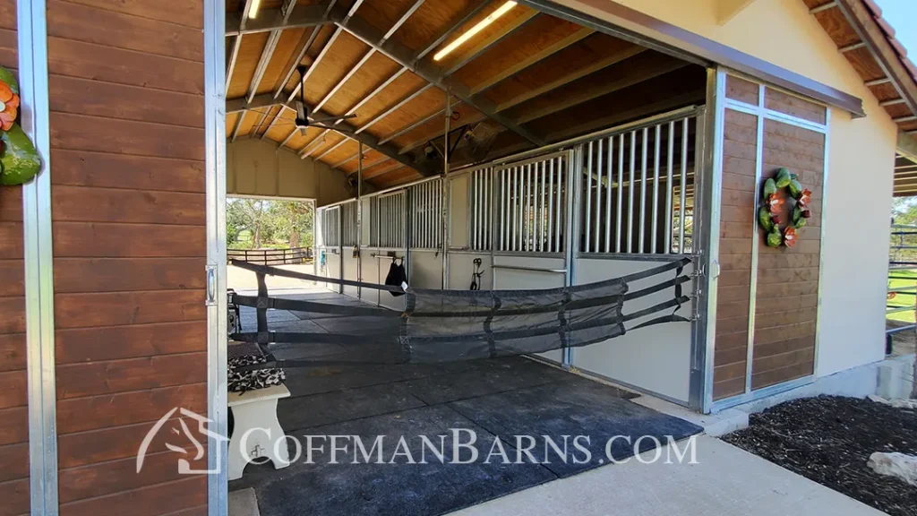 Custom Stucco Texas Barn Project by Coffman Barns