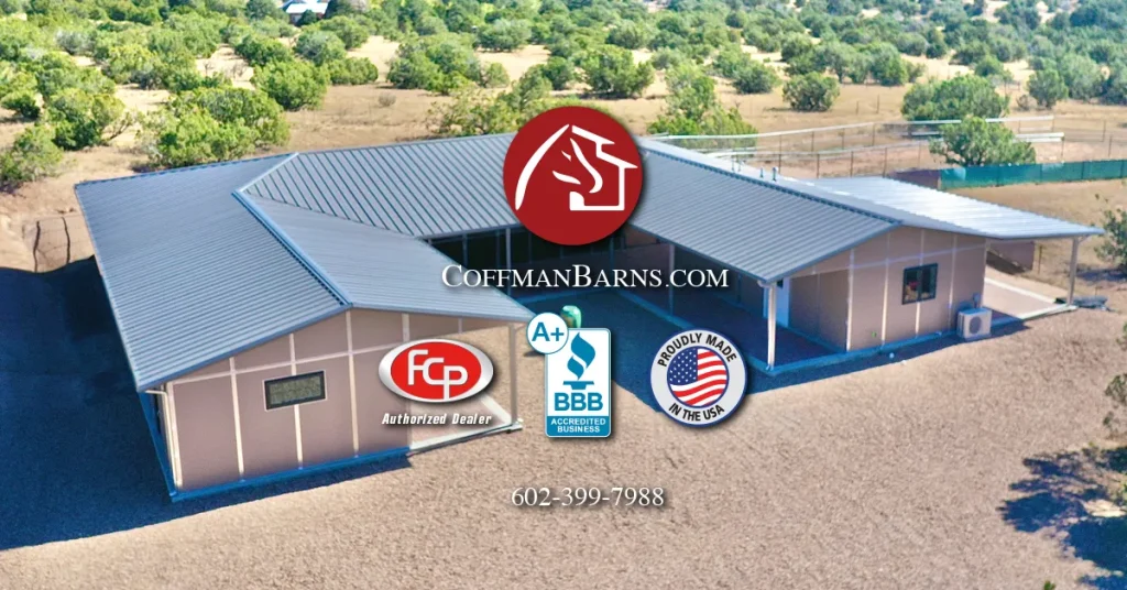 Coffman Barns Custom U-Shaped Shedrow Barn Project Featured Image