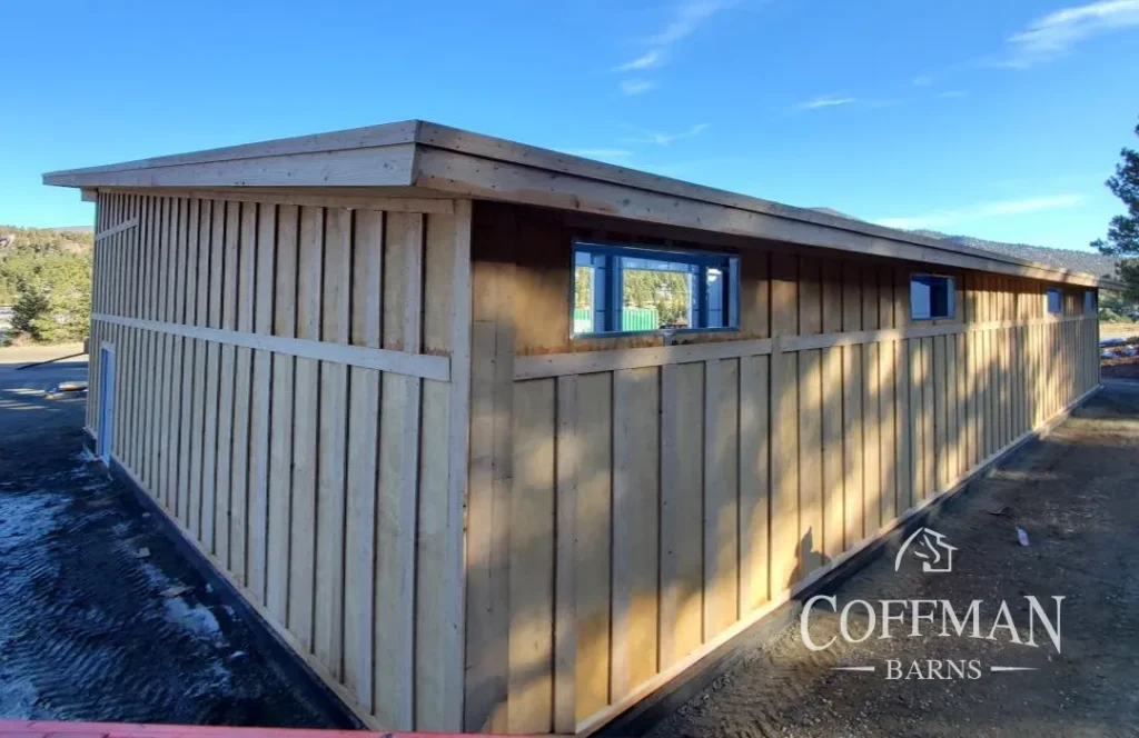 Wood Sided Steel Building Project Case Study Image by Coffman Barns