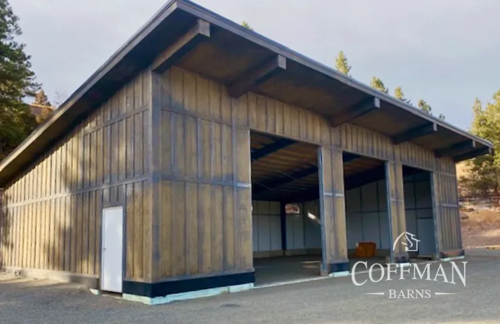 Wood Sided Steel Building Project Case Study Image by Coffman Barns