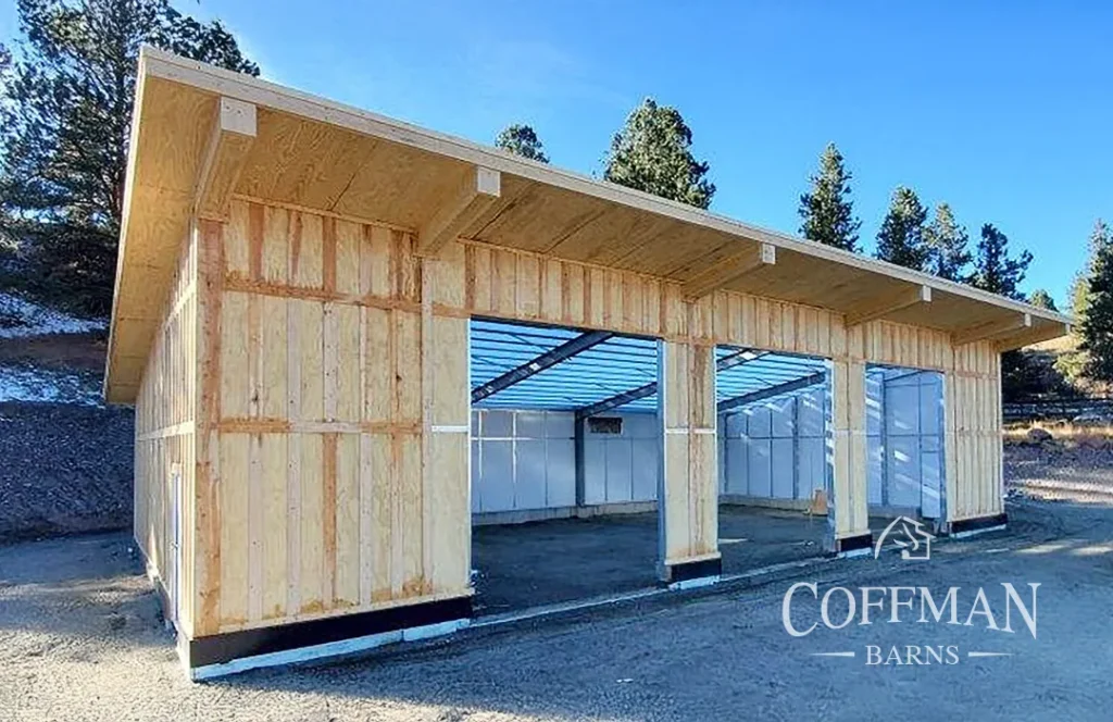 Wood Sided Steel Building Project Case Study Image by Coffman Barns
