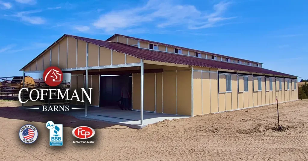 Nebraska Horse Training Barn Case Study by Coffman Barns Featured RCA Barn Image