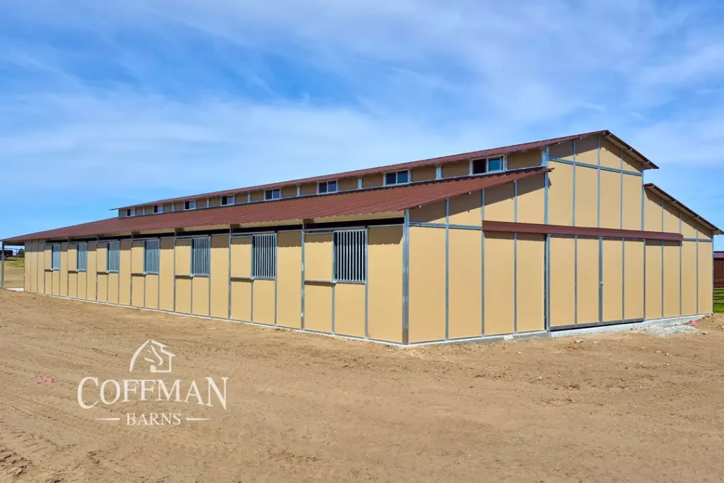Nebraska Horse Training Barn Case Study by Coffman Barns - RCA Barn Image