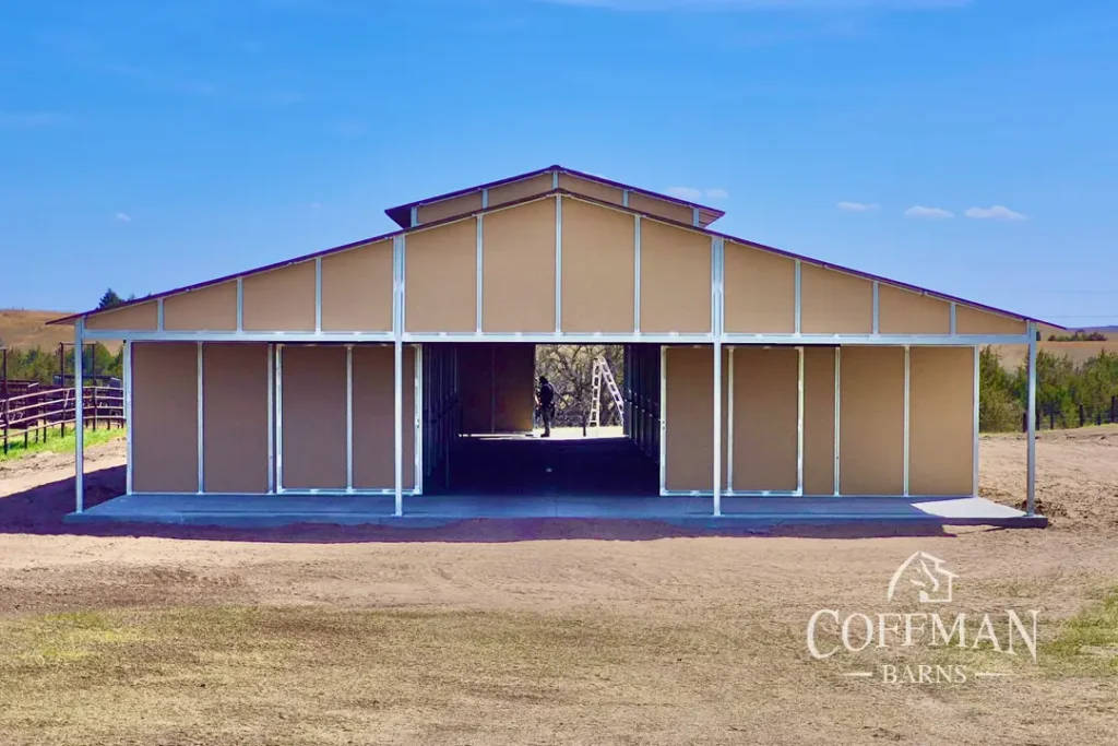 Nebraska Horse Training Barn Case Study by Coffman Barns - RCA Barn Project Image